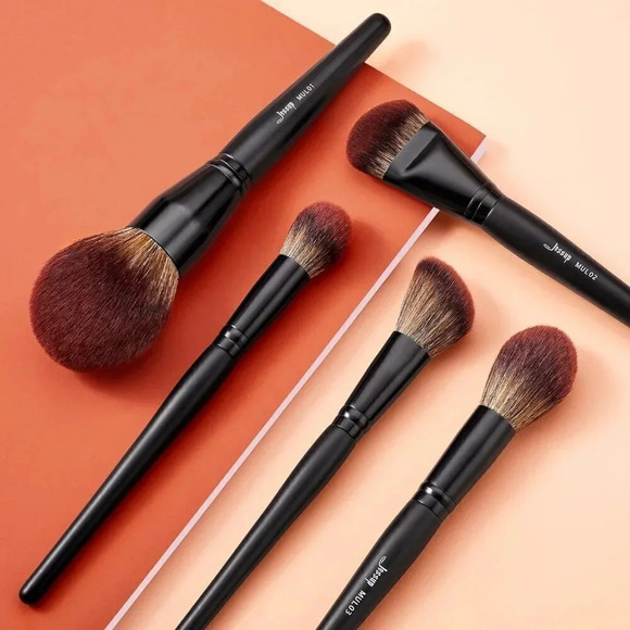 Jessup Large Face Makeup Premium  Synthetic Brushes 5pcs Phantom Black T273 - Picture 6 of 10